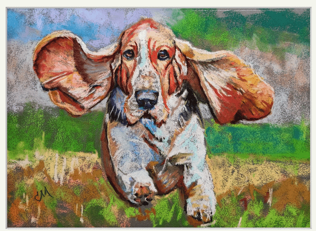 Earplane, my newest soft pastel painting